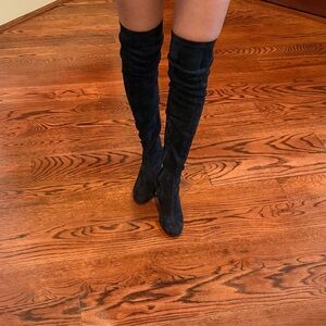 Christian Louboutin suede over the knee boots Alta Top